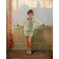 "Audrey", a young Girl in a sailor suit on a #1805361