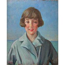 Girl with the Sea beyond by Harry John Pearson #1805364