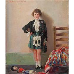 Girl in Highland dress by Harry John Pearson #1805365