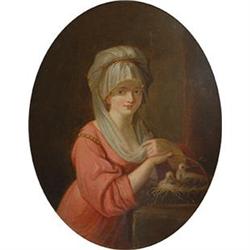 Girl with doves  After Angellica Kauffman #1805379