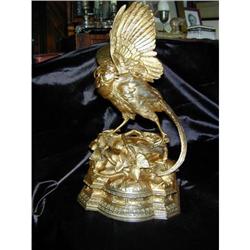 French 2nd Empire Gilt Bronze Bird -Pheasant #1805537