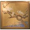 Image 1 : Stunning Meiji Period Snow Cranes Screen #1805665