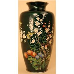 Japanese Cloisonne Vase w/ Underglaze Foil #1805666