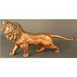 19th Century Japanese Bronze Roaring Lion #1805669