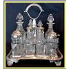 Image 1 : WILLIAM IV 8PC ST SILVER & GLASS CRUET SET 1832#1805840