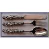 Image 1 : TIFFANY SILVER 3PC FLATWARE CHERUBS VINES 19C #1805850