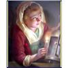 Image 1 : VIENNA  HP PLATE WOMAN w LAMP SIGNED WAGNER #1805852