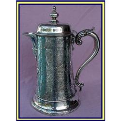 WINE JUG FLAGON 1850 STERLING SILVER R HENNEL #1805867