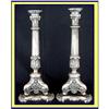 Image 1 : JUDAICA ST SILVER SABBATH CANDLESTICKS C 1800 #1805869