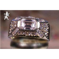 RHJ Pave Cubic Zirconium Rounds Ring Center Oct#1817497