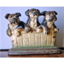 cast iron puppy doorstop #1817502