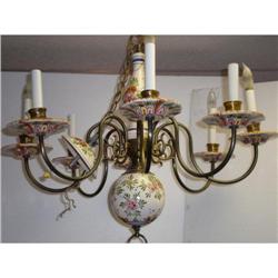 Gorgeous Hand Painted Porcelain Chandelier #1817510