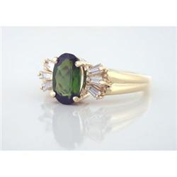 1.35ct Tourmaline and Diamonds 14k Y Gold Ring #1817564