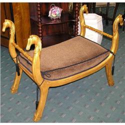 French Empire Egyptian Revival Bench #1817642