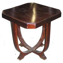 Art Deco Bentwood Walnut Side Table #1817643