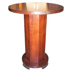 French Art Deco Red Mahogany Side Table #1817712