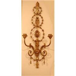 Pair of Giltwood Sconces Wall Lights #1817896