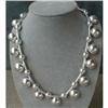 Image 1 : STERLING Ball NECKLACE Mexican 21 inch -VINTAGE#1817943