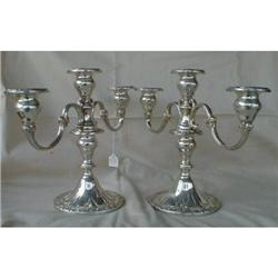 GORHAM Sterling CHANTILLY Candelabras 3 LITE  #1817946