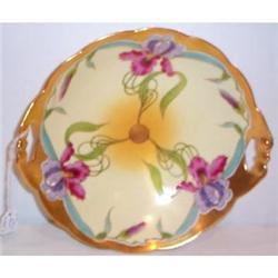 Hand Painted, Colorful Iris Pickard Bowl #1817963