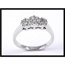 Sparkling 14K White Gold Diamond Ring #1817971