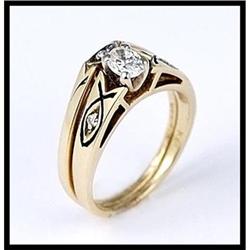 LOVELY 14K YELLOW GOLD DIAMOND RING #1817973