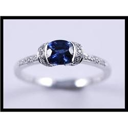 Breathtaking 18K White Gold Sapphire and #1817982