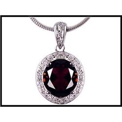 PLUM TOURMALINE DIAMOND PENDANT (WAS $900.) #1817989