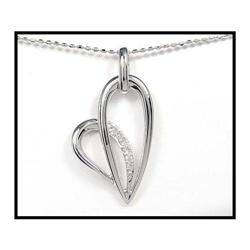 FRENCH DESIGNERS PLATINUM DIAMOND HEART #1817990