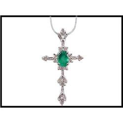 Emerald and Diamond Pendant #1818011