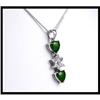 Image 1 : LOVELY 18K WHITE GOLD JADE AND DIAMOND PENDANT #1818014