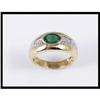 Image 1 : Lovely 18K Yellow Gold Emerald and Diamond Ring#1818015