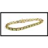 Image 1 : Peridot Link Bracelet in 14K Yellow Gold #1818016