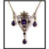 Image 1 : Victorian Style Amethyst Seed Pearls Necklace #1818017