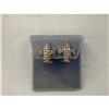 Image 1 : Estate 14K WG White Black Diamond X Earrings #1818087