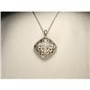 Image 1 : 14K WG Diamond Cross Filigree Locket Pendant #1818167