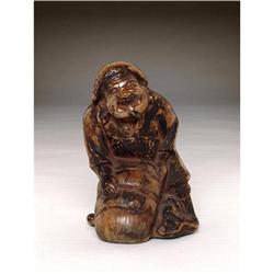 Old Japanese Bizen Diakoku Figurine 7 Lucky God#1818303