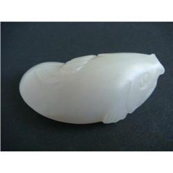 Chinese carved Celadon jade  fish #1818356