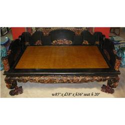 Vintage Chinese Fujian Fu-Dog Legs Day Bed #1818434