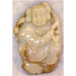 Finely Carved Jade Fairy, ca.18th/19th century #1829835