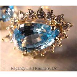 RHJ Simulated Aqua (Cubic Zirconium) Earrings #1829885