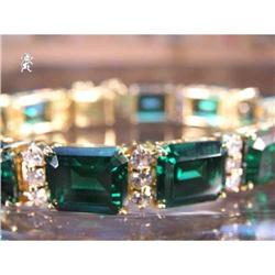 RHJ Simulated Emerald (YAG) & CubicZirconium  #1829889