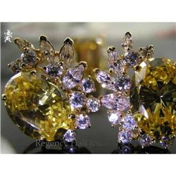 RHJ Brilliant Canary Cubic Zirconium Earrings #1829897