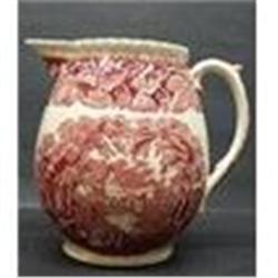 LOVELY RED TRANSFER MASON'S JUG  #1829920