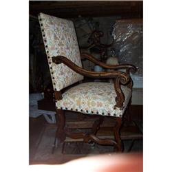French Walnut Sheepbone Armchair circa 1900 #1829996