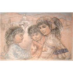 Zalina with Aries and Ande by Edna Hibel #1830118