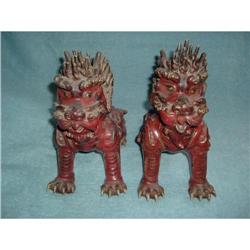 Pair of ceramic lion dogs #1830165