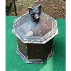 Rare Painted Antique 1700's Lead Tobacco #1830171