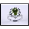 Image 1 : Sparkling 18K White Gold Green Peridot and #1830277