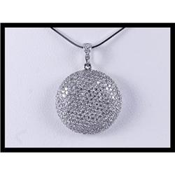 Shimmering 14K White Gold Diamond Pendant #1830279